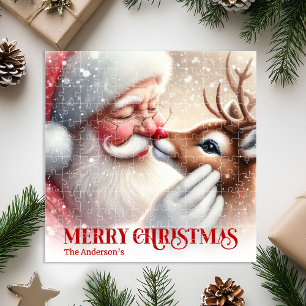 Puzzle de Noël personnalisé pour enfants avec Sant
