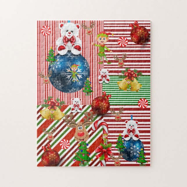 Puzzle de Noël Teddy Bear (Vertical)