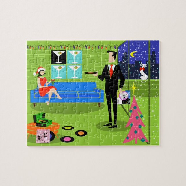 Puzzle de Noël urbain rétro (Horizontal)