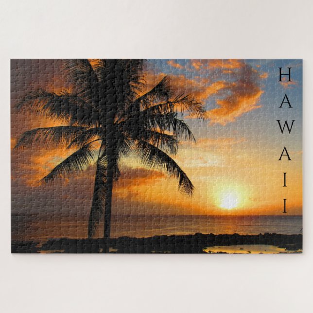 puzzle de palme coucher de soleil (Horizontal)