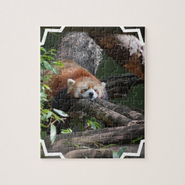 Puzzle de panda rouge de sommeil (Vertical)