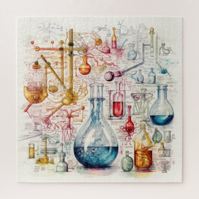 Puzzle de papier de chimie (Vertical)