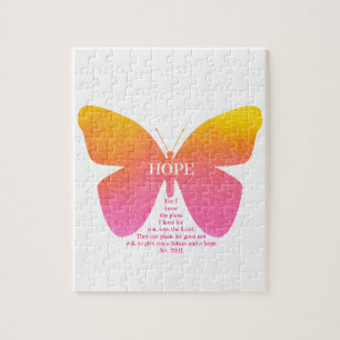 Puzzle de papillon d'espoir de Jérémie 29