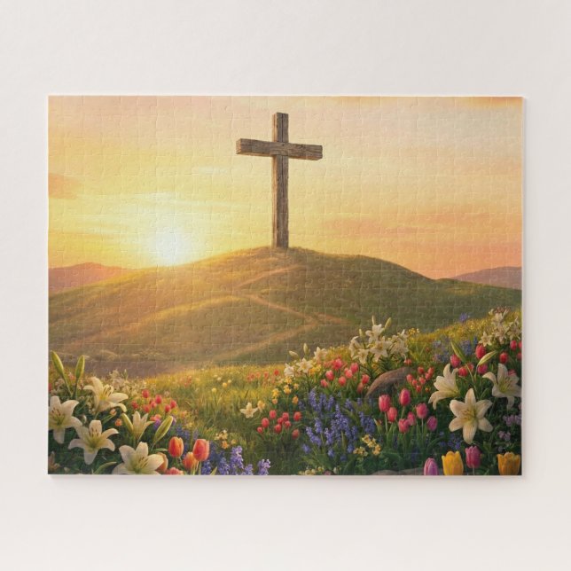 Puzzle de Pâques de la Croix de Jésus (Horizontal)