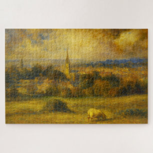 Puzzle de paysage rural de moutons de Somerset de 