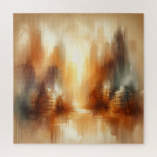Puzzle de paysage urbain abstrait