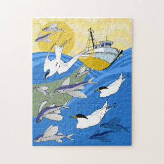 Puzzle de pêche 11x14 pour les aveugles de couleur