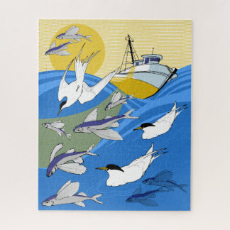Puzzle de pêche 16x20 pour les aveugles de couleur