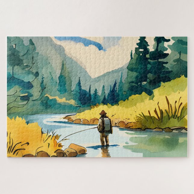 Puzzle de pêche aérienne (Horizontal)