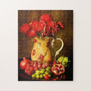 Puzzle de peinture à l'huile de fleurs vintages