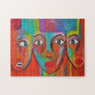 Puzzle de peinture à l'huile pour femmes africaine