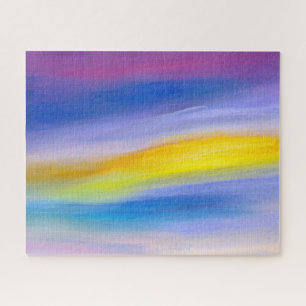 Puzzle de peinture abstraite Violet et Rayon Doré