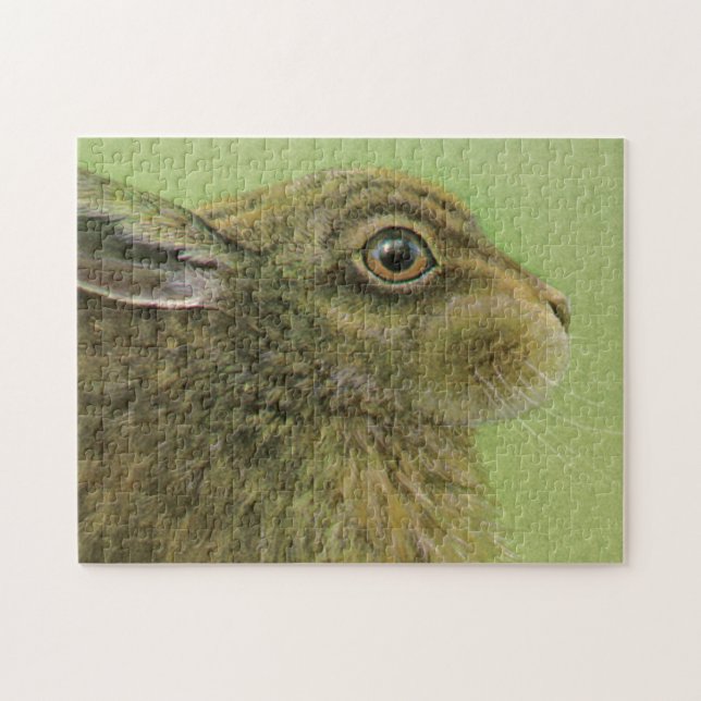 Puzzle de peinture d'art de lapin de lièvre (Horizontal)