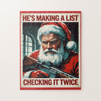 Puzzle de Père Noël deuxième amendement | Droits d