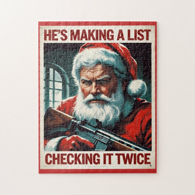Puzzle de Père Noël deuxième amendement | Droits d (Vertical)