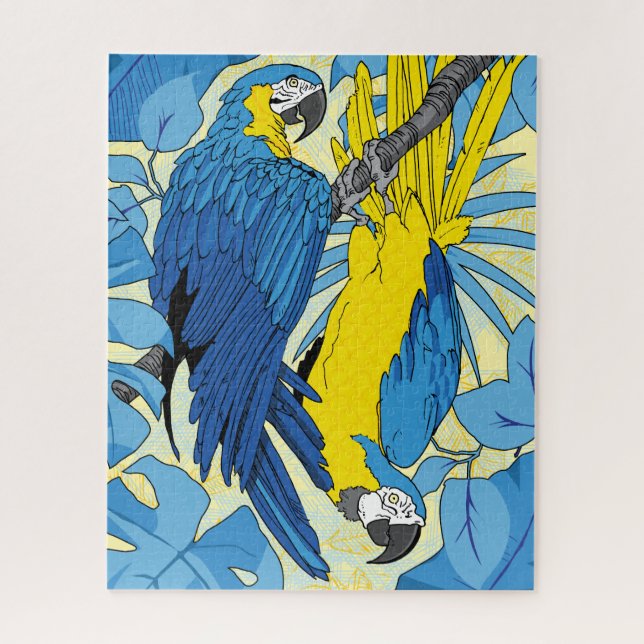 Puzzle de perroquets 16x20 pour les personnes aveu (Vertical)