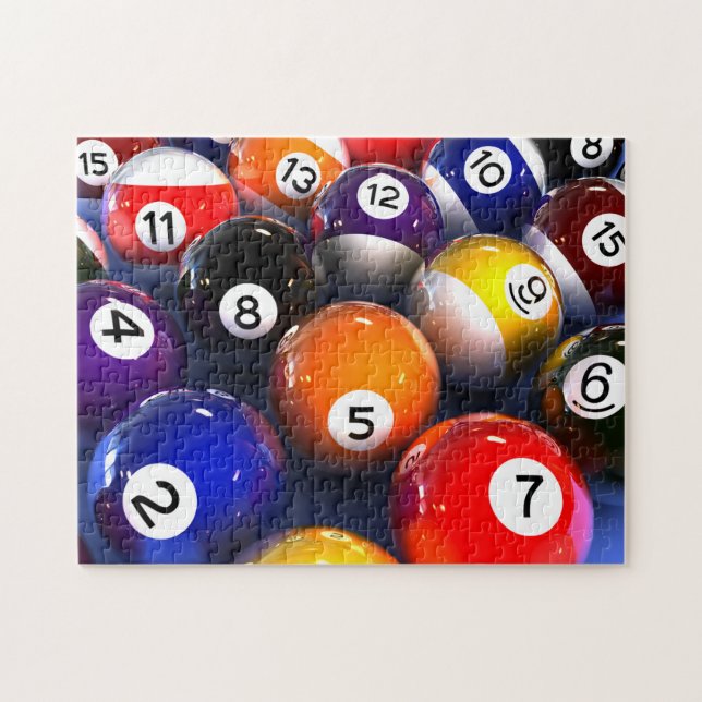 Puzzle de photo de boules de piscine de billards (Horizontal)