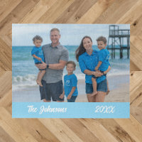Puzzle de photo de famille simple moderne de plage