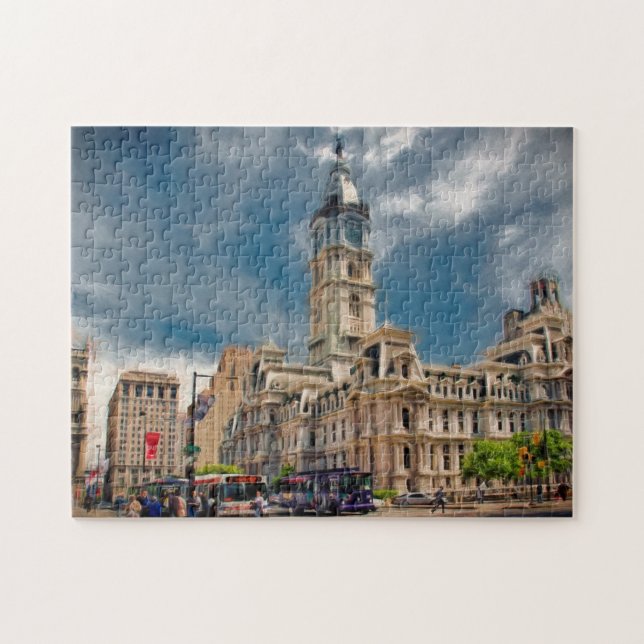 Puzzle de photo d'hôtel de ville de Philadelphie (Horizontal)