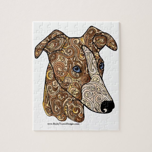 Puzzle de photo du whippet 8x10 avec la (Vertical)