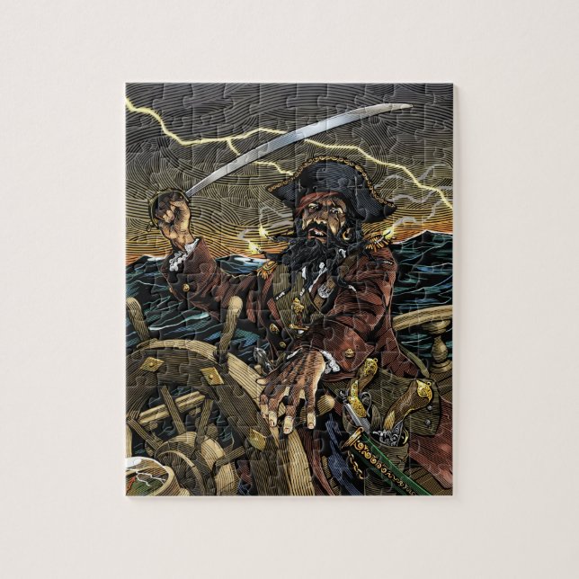 Puzzle de pirate de Blackbeard (Vertical)