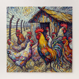 Puzzle de poulet 600 pièces
