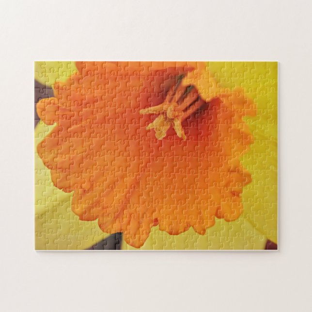 Puzzle de printemps de jonquille orange jaune (Horizontal)