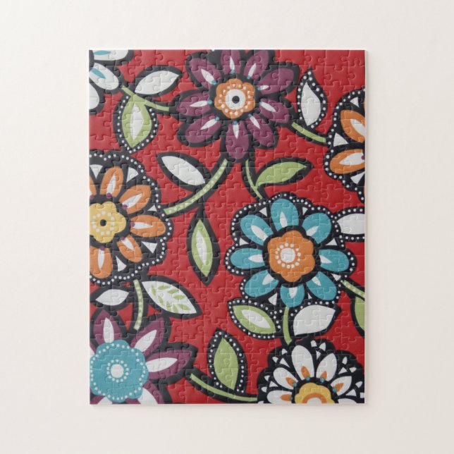 puzzle de puissance de fleur hippie (Vertical)