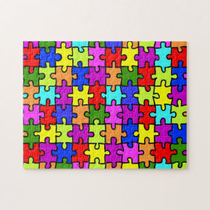 Puzzle "de puzzle denteux coloré"