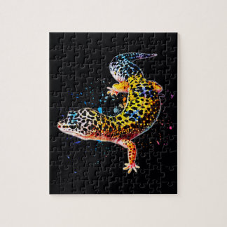 Puzzle de Reptile de l'aquarelle de Leopard Gecko