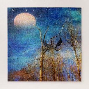 Puzzle de scène de forêt lunaire