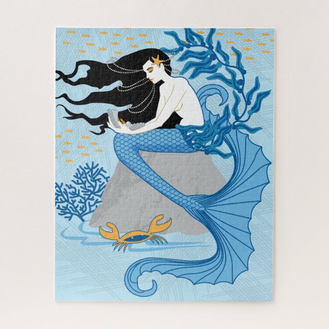 Puzzle de sirène 16x20 pour les aveugles de couleu (Vertical)