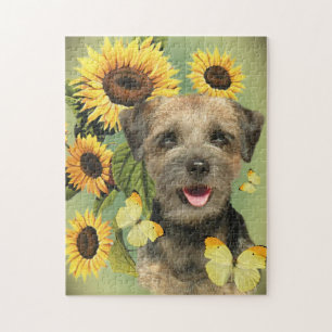 Puzzle de soleil de Terrier de frontière