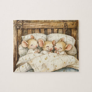 Puzzle de souris au coucher