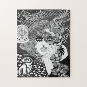 Puzzle de tabagisme de femme