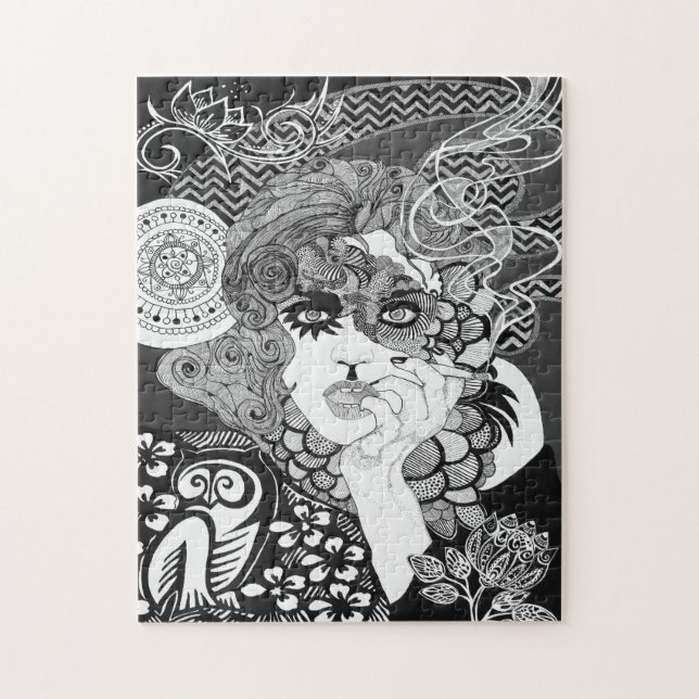 Puzzle de tabagisme de femme (Vertical)