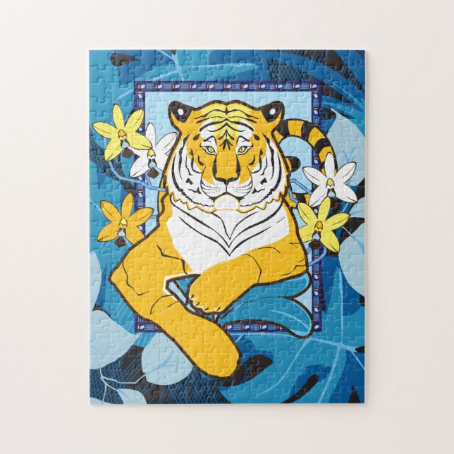 Puzzle de tigres 11x14 pour les personnes aveugles (Vertical)