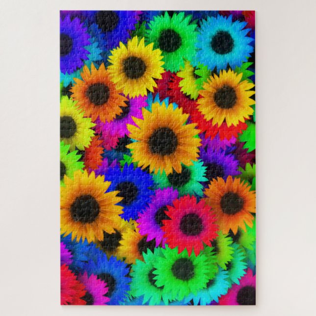 puzzle de tournesol néon (Vertical)