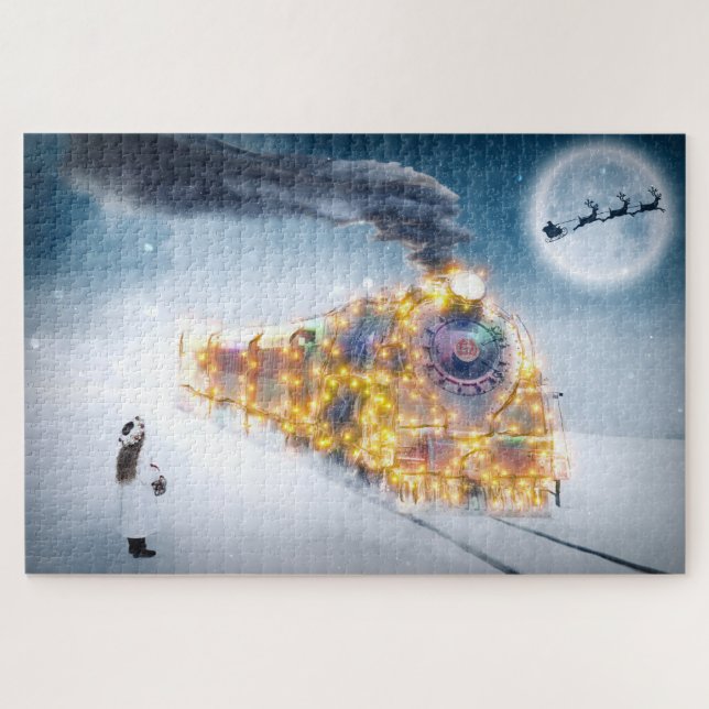 Puzzle de train de Noël (Horizontal)