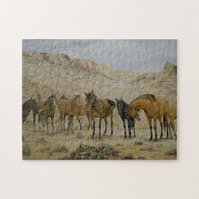 Puzzle de troupeau de cheval (Horizontal)