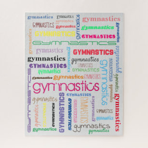 Puzzle de typographie de gymnastique