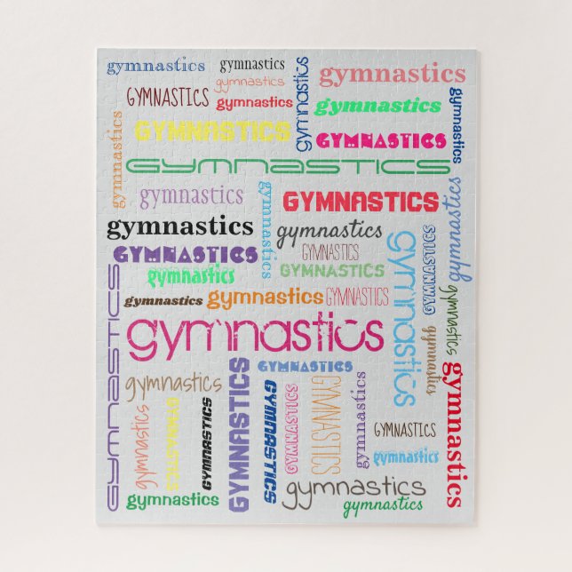Puzzle de typographie de gymnastique (Vertical)