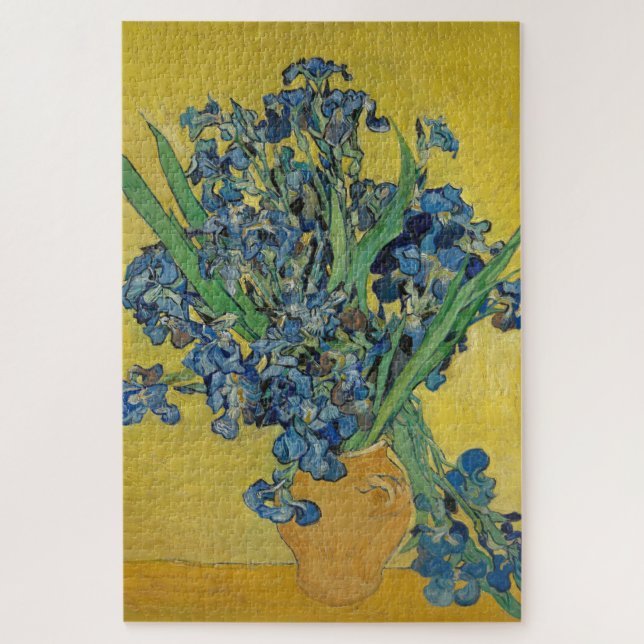 Puzzle de Van Gogh Irises| bleu vert jaune (Vertical)
