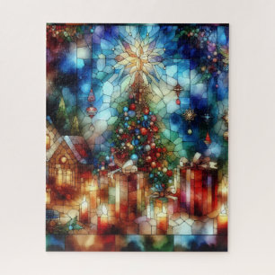 Puzzle de verre coloré de Noël
