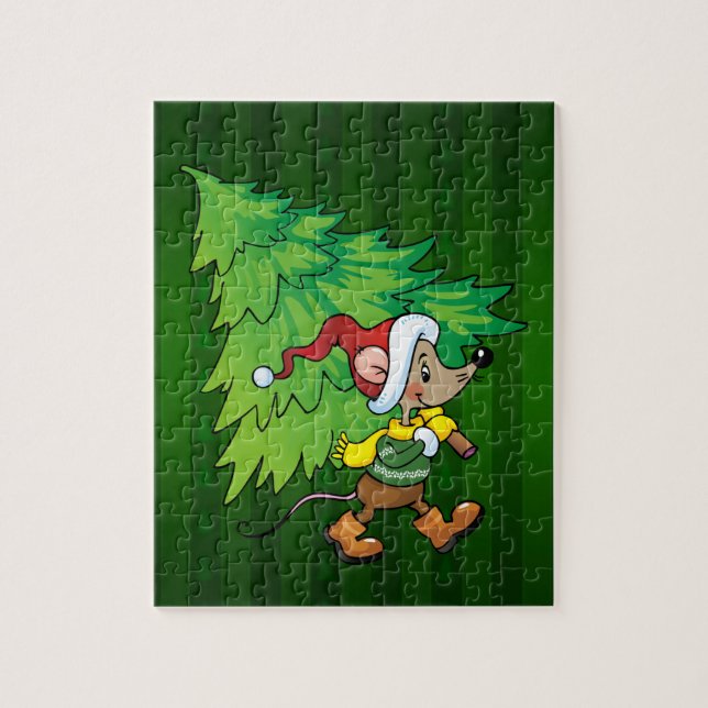 Puzzle de vert de souris de Noël (Vertical)
