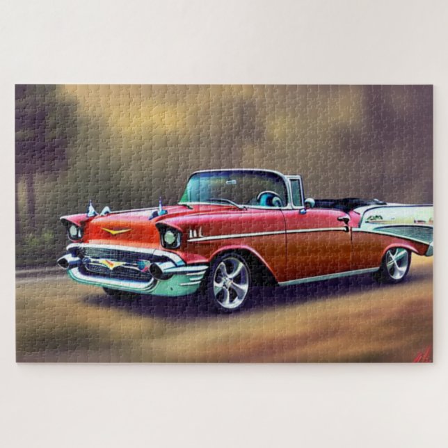 Puzzle de voiture classique 1957 (Horizontal)