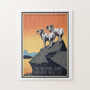 Puzzle de voyage des moutons du parc national Vint