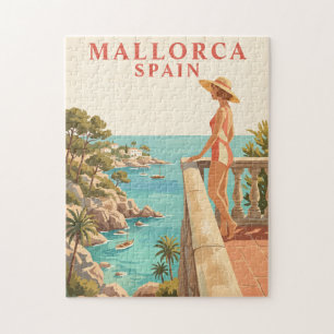 Puzzle de voyage vintage à Majorque en Espagne