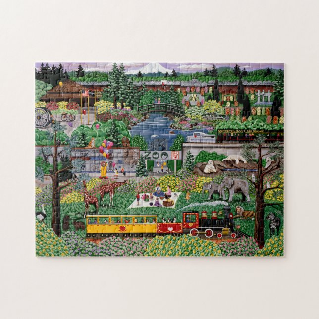 Puzzle de zoo de l'Orégon (Horizontal)
