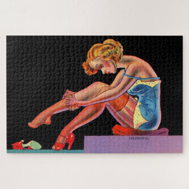 Puzzle début des années 1940 Jolie petite épinglette (Horizontal)